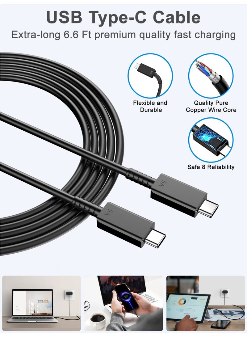 45W Samsung Super Fast Charger for Samsung Galaxy S26 Ultra/S25/S25+/S25 Ultra/S24/S24 Ultra/S23/S23 Ultra/S22/S21/S20/A57/A56/A55/A54/A53/A17/A16/A15/A14/A27/A26/A25/A24/A07/A06/A05/A37/A36/A35/A34/M57/M56/M55/M37/M36/M35, USB C Super Fast Charger with 1M USB Type C Charging Cable - Image 3